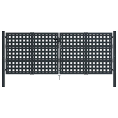 Gartentor Anthrazit 400x150 cm Stahl