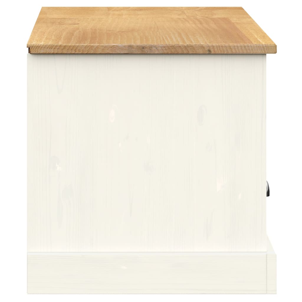 TV-Schrank VIGO Weiß 156x40x40 cm Massivholz Kiefer