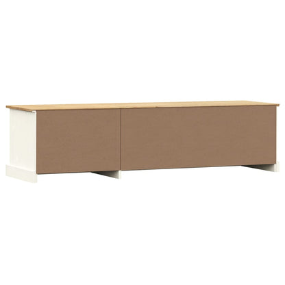 TV-Schrank VIGO Weiß 156x40x40 cm Massivholz Kiefer