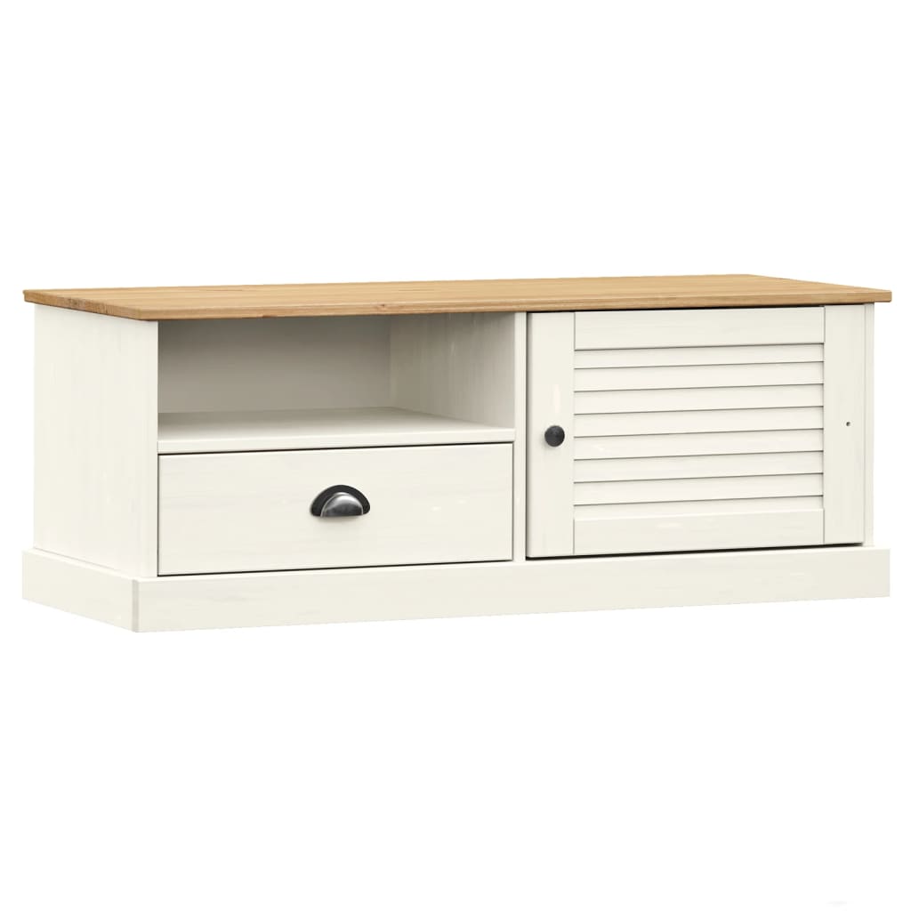 TV-skab VIGO Hvid 106x40x40 cm Massiv Fyr