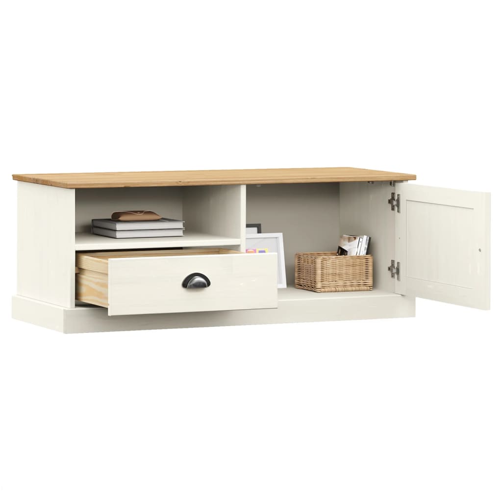 TV-skab VIGO Hvid 106x40x40 cm Massiv Fyr