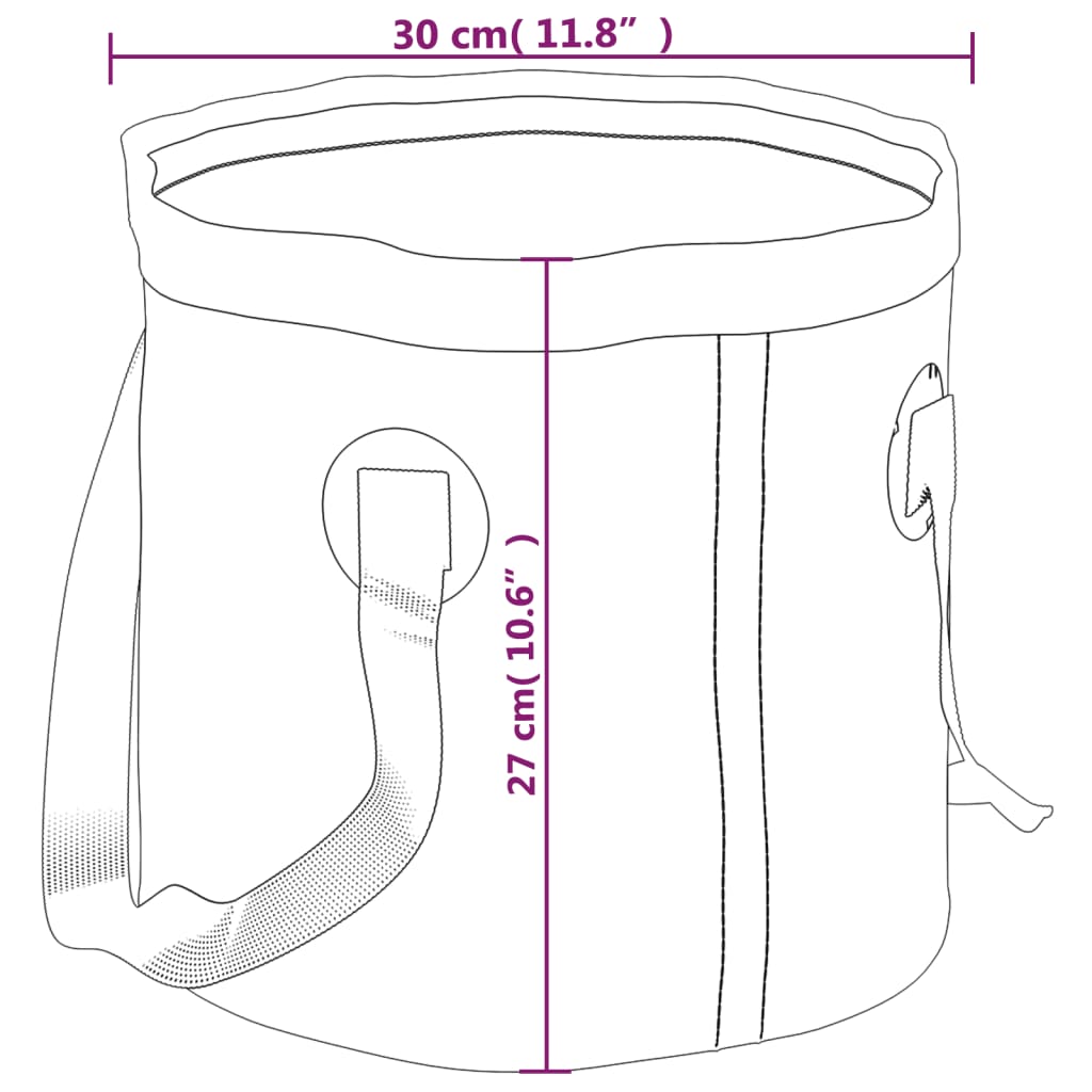 Falteimer 2 Stk. Schwarz 20 L PVC