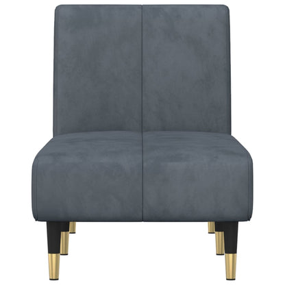 Chaiselongue Dunkelgrau Samt