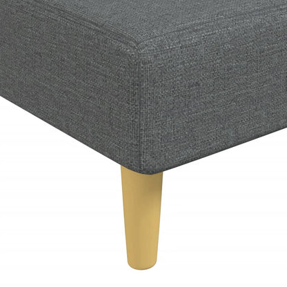 Chaiselongue Dunkelgrau Stoff