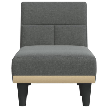 Chaiselongue Dunkelgrau Stoff