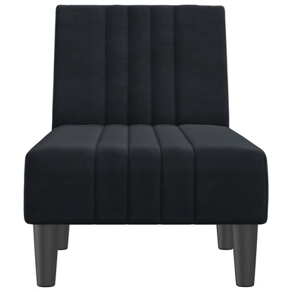 Chaiselongue Schwarz Samt