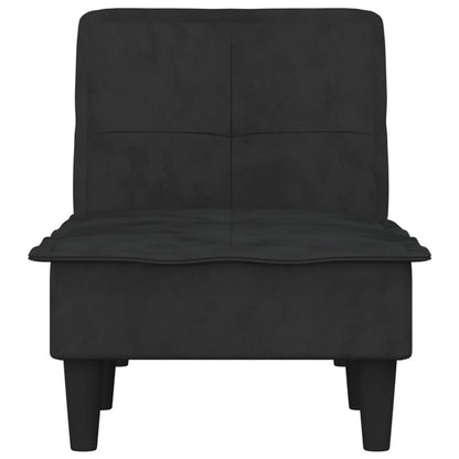 Chaiselongue Schwarz Samt