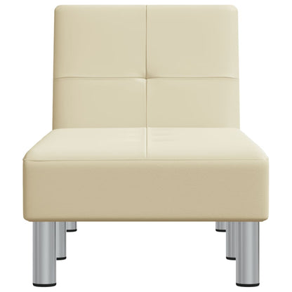 Chaiselongue Creme Kunstleder