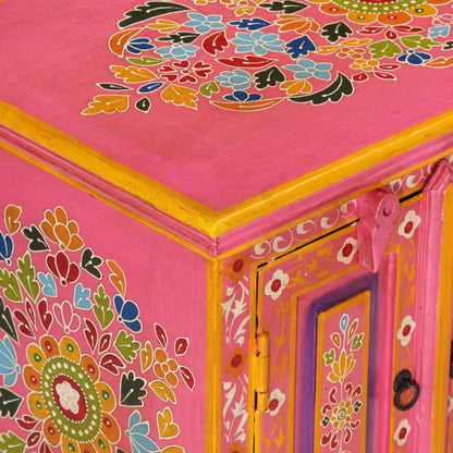 TV-Schrank Rosa 110x30x40 cm Massivholz Mango