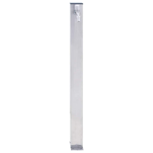 Wassersäule für den Garten 60 cm Edelstahl Quadratisch