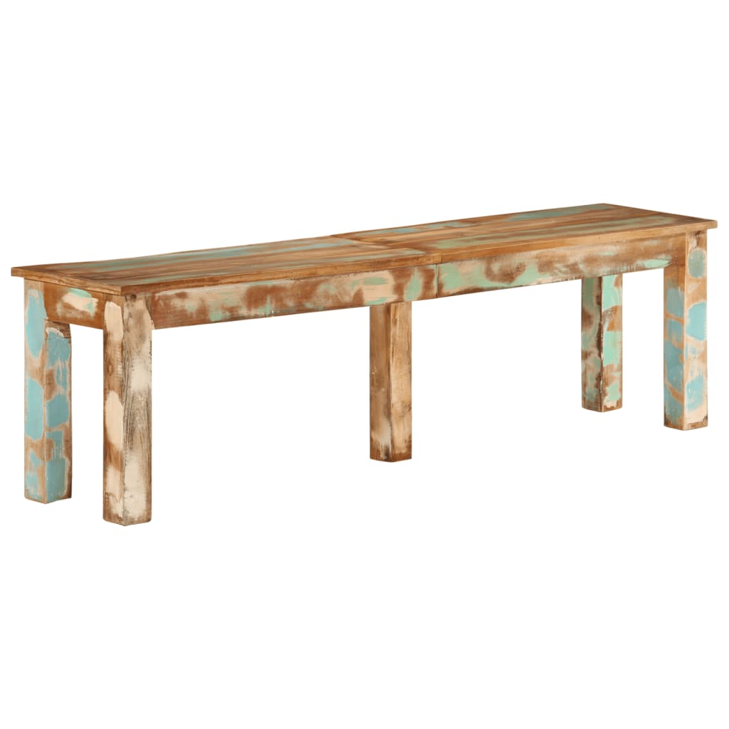 Bank 160x35x46 cm Massivholz Altholz