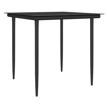 3-tlg. Garten-Essgruppe mit Kissen Poly Rattan und Stahl