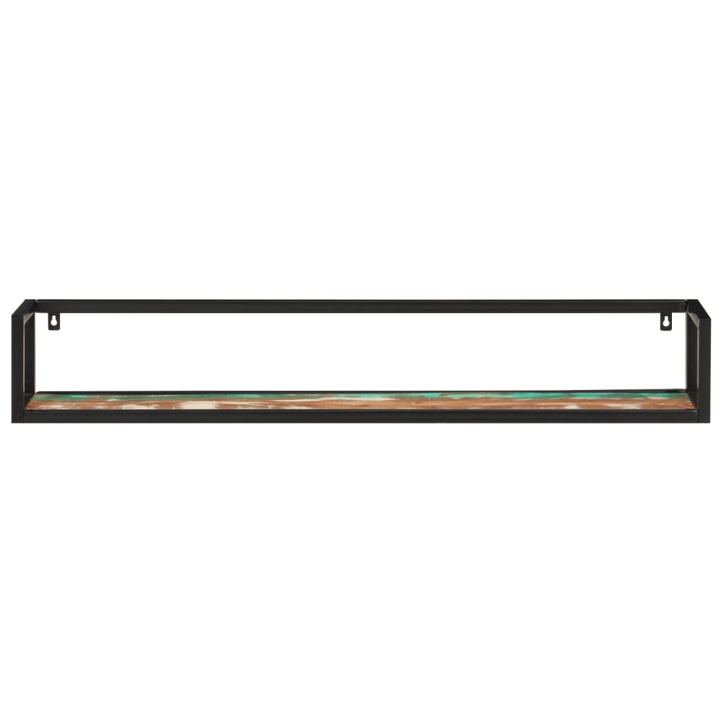 Wandregale 2 Stk. 110x17x17 cm Altholz Massiv und Eisen