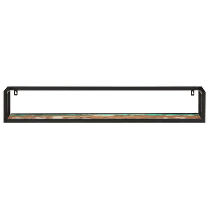 Wandregale 2 Stk. 110x17x17 cm Altholz Massiv und Eisen
