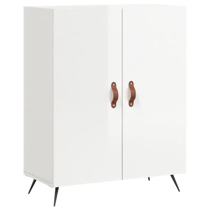 Skænk Højglans Hvid 69,5x34x90 cm Træmateriale