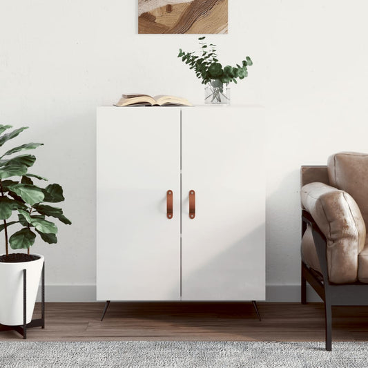 Skænk Højglans Hvid 69,5x34x90 cm Træmateriale