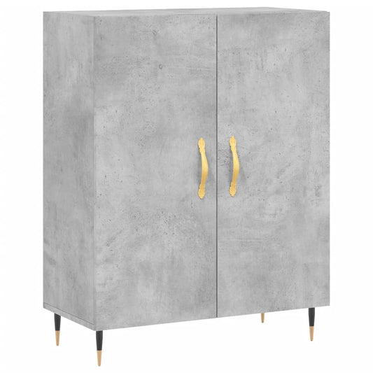 Skænk Beton Grå 69,5x34x90 cm Træ Materiale