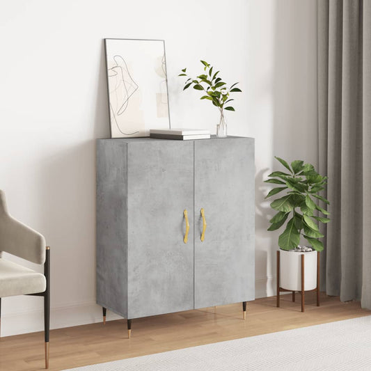 Skænk Beton Grå 69,5x34x90 cm Træ Materiale