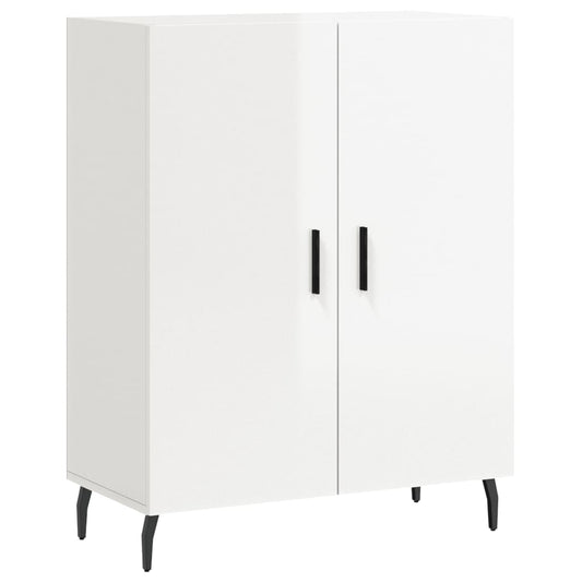 Skænk Højglans Hvid 69,5x34x90 cm Træmateriale