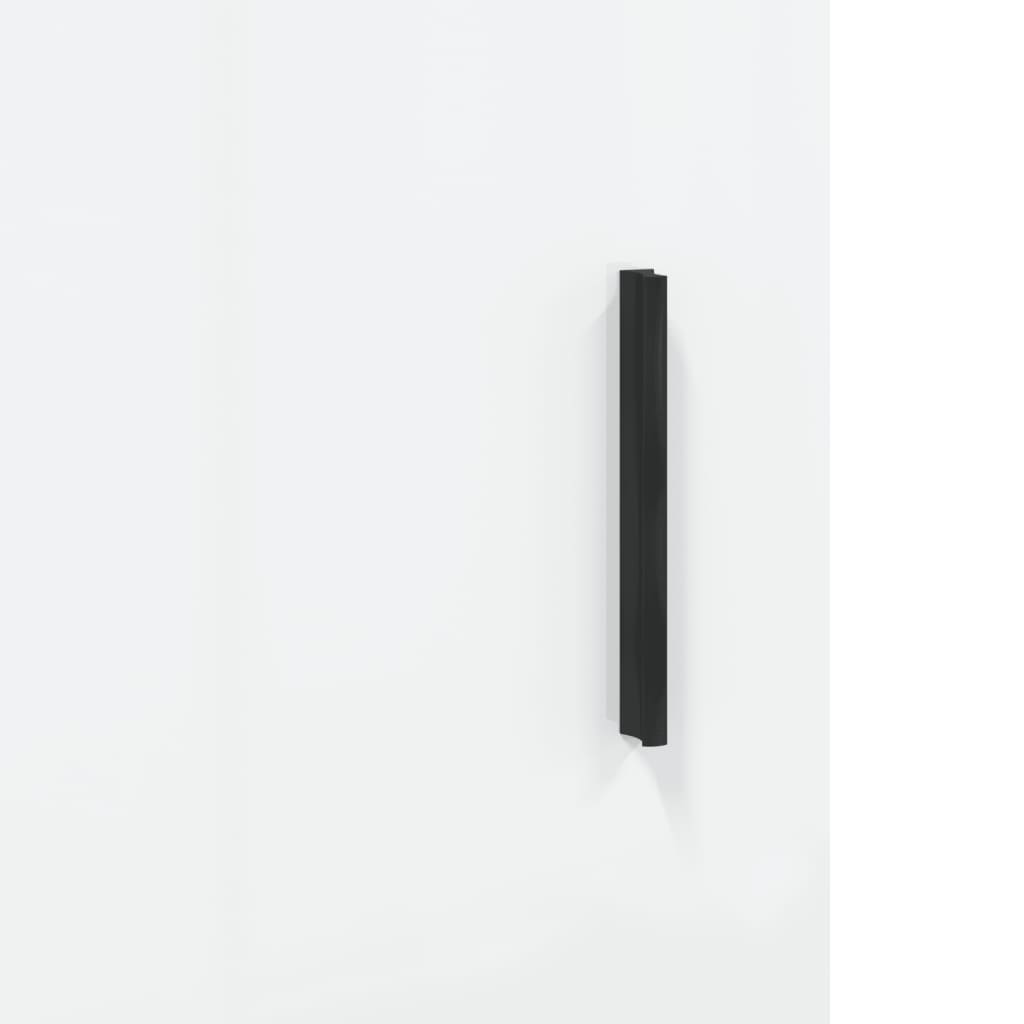 Skænk Højglans Hvid 69,5x34x90 cm Træmateriale