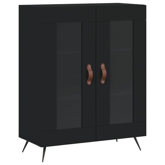 Skænk Sort 69,5x34x90 cm Træ Materiale