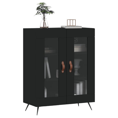 Skænk Sort 69,5x34x90 cm Træ Materiale