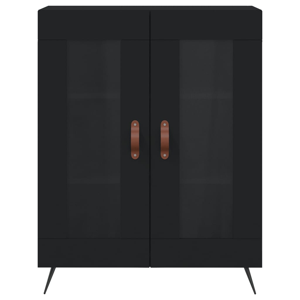 Skænk Sort 69,5x34x90 cm Træ Materiale
