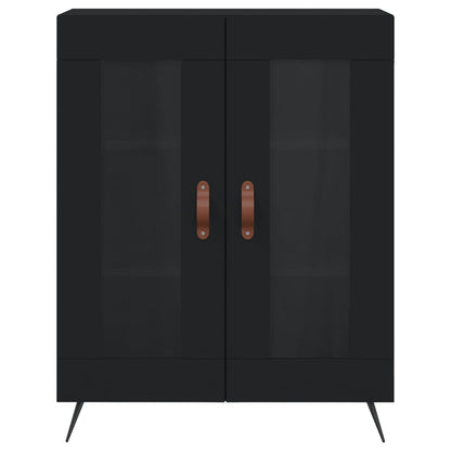 Skænk Sort 69,5x34x90 cm Træ Materiale