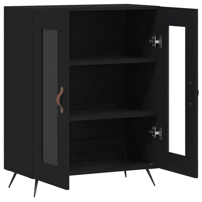 Skænk Sort 69,5x34x90 cm Træ Materiale