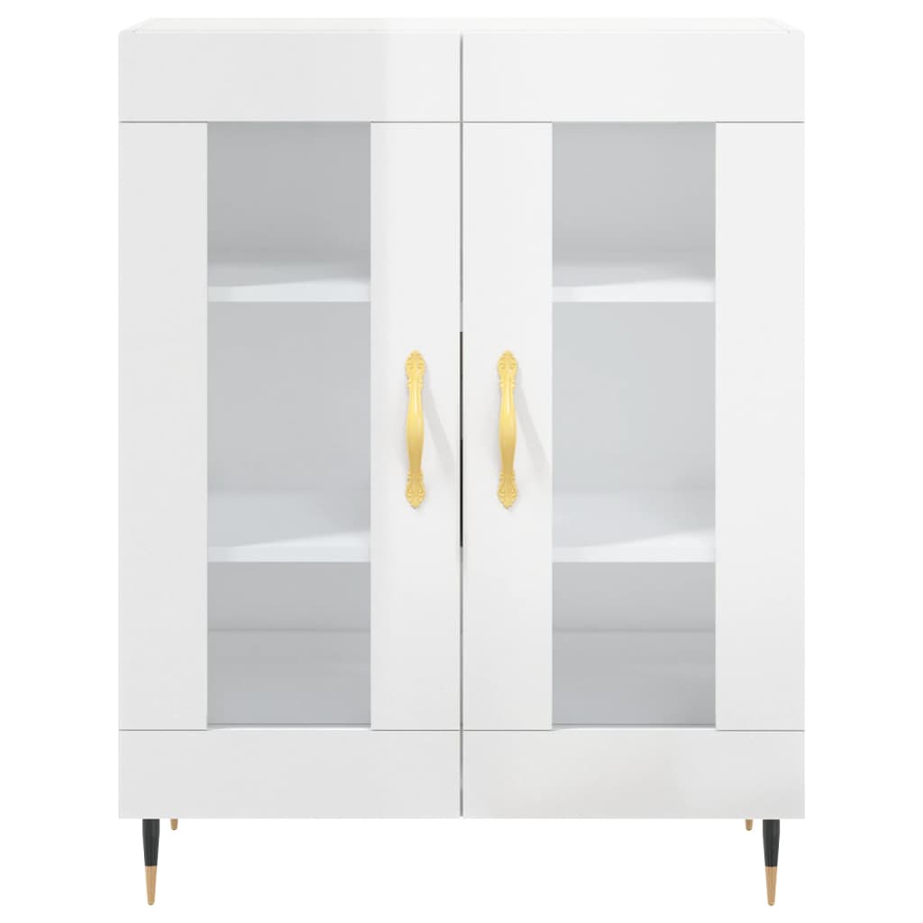 Sideboard Hochglanz-Weiß 69,5x34x90 cm Holzwerkstoff
