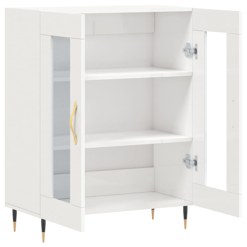 Sideboard Hochglanz-Weiß 69,5x34x90 cm Holzwerkstoff