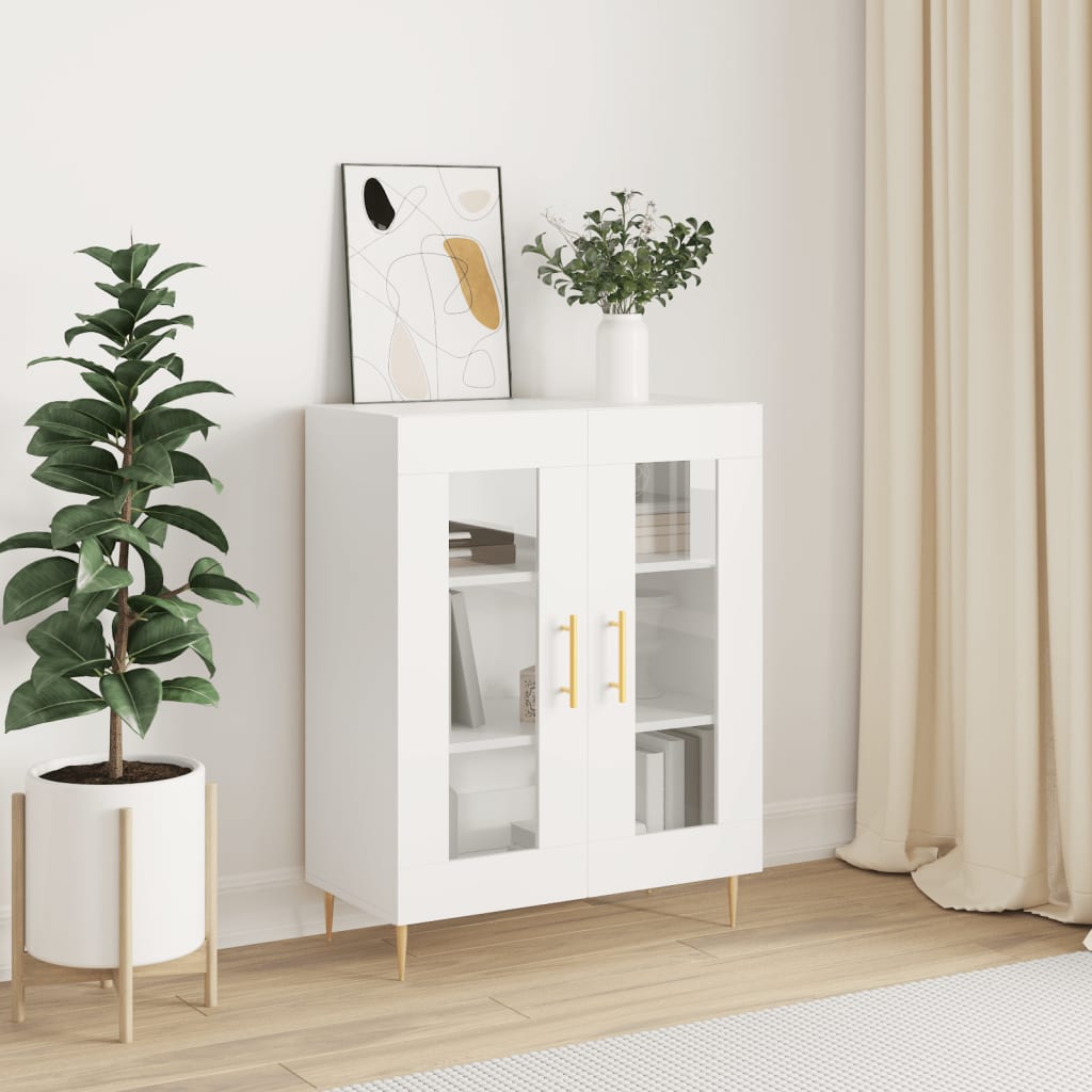 Skænk Hvid 69,5x34x90 cm Træ Materiale