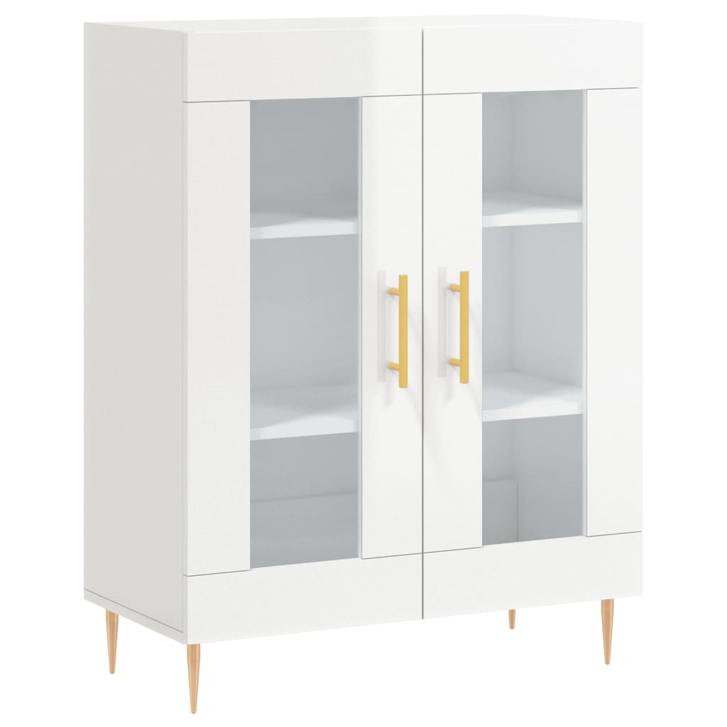 Sideboard Hochglanz-Weiß 69,5x34x90 cm Holzwerkstoff