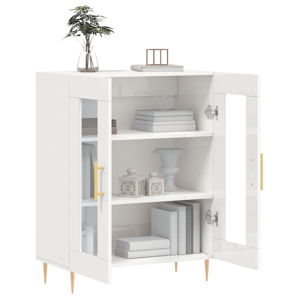 Sideboard Hochglanz-Weiß 69,5x34x90 cm Holzwerkstoff
