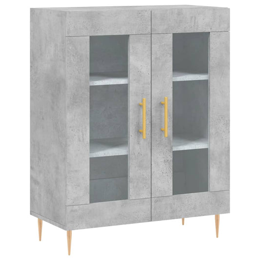 Skænk Beton Grå 69,5x34x90 cm Træ Materiale