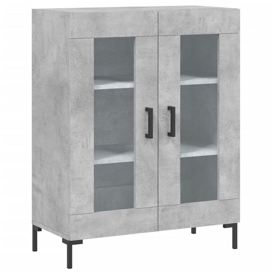 Skænk Beton Grå 69,5x34x90 cm Træ Materiale