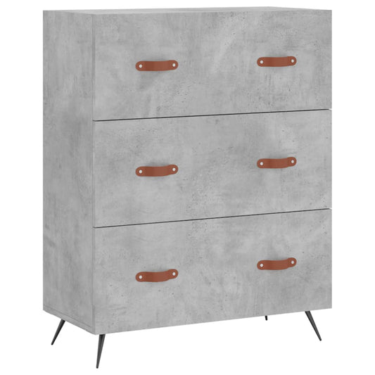 Kommode Betongrau 69,5x34x90 cm Holzwerkstoff