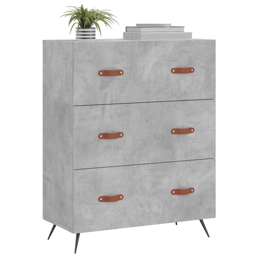 Kommode Betongrau 69,5x34x90 cm Holzwerkstoff