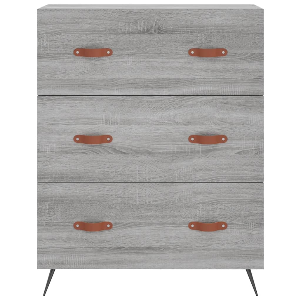 Kommode Grau Sonoma 69,5x34x90 cm Holzwerkstoff