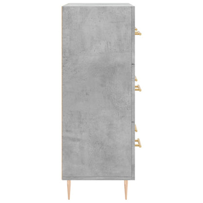 Skænk Beton Grå 69,5x34x90 cm Træ Materiale