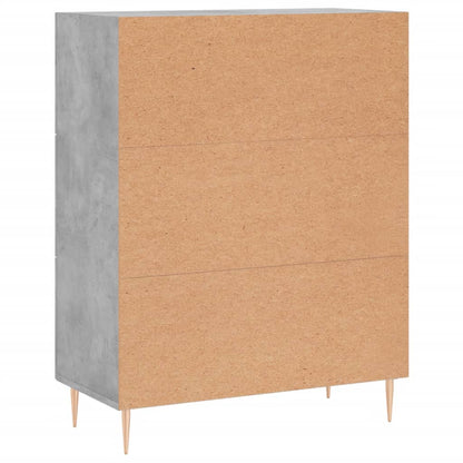 Skænk Beton Grå 69,5x34x90 cm Træ Materiale