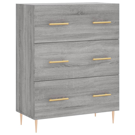 Skænk Grå Sonoma 69,5x34x90 cm Træmateriale