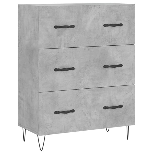 Sideboard Betongrau 69,5x34x90 cm Holzwerkstoff
