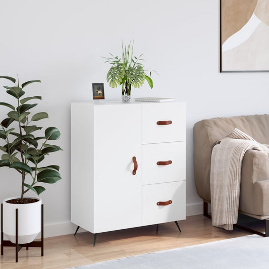 Skænk Hvid 69,5x34x90 cm Træ Materiale