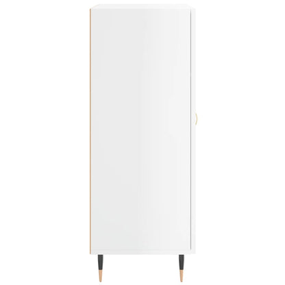 Skænk Højglans Hvid 69,5x34x90 cm Træmateriale