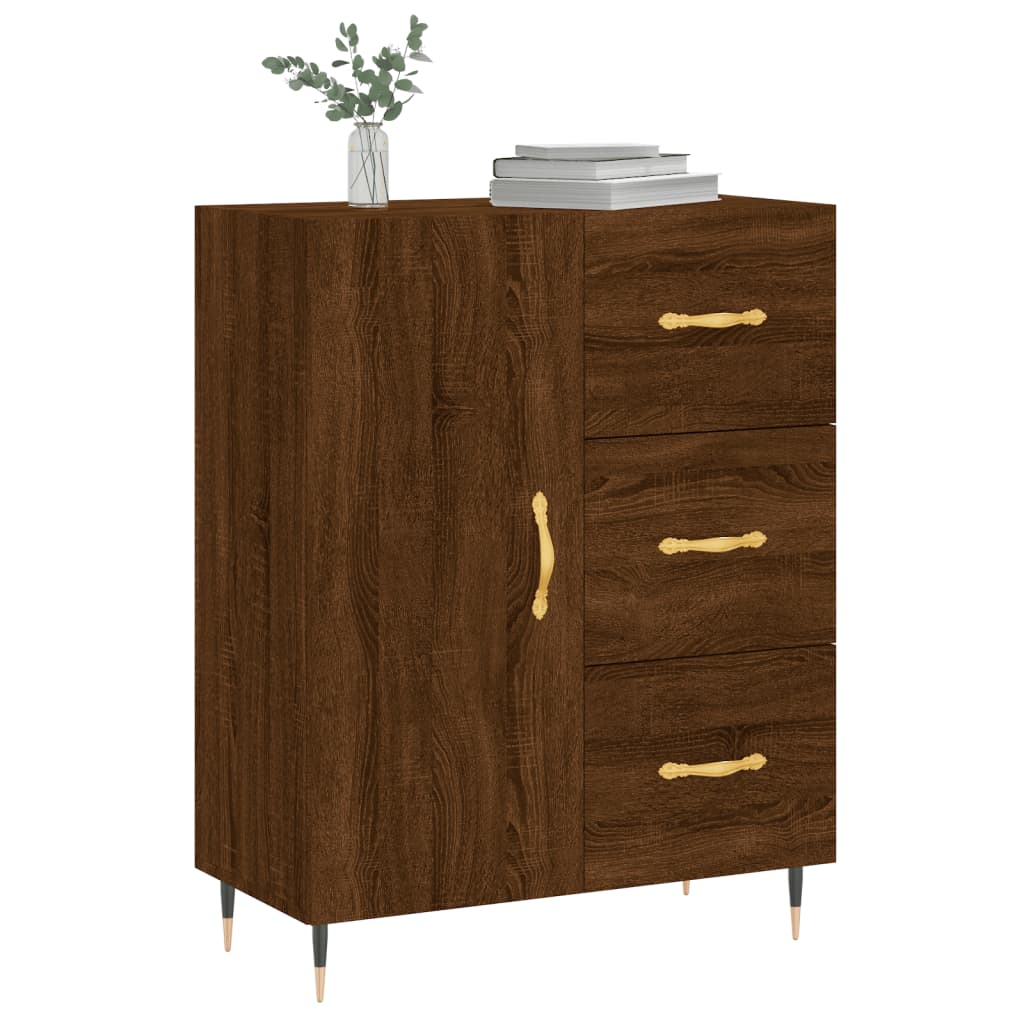 Sideboard Braun Eichen-Optik 69,5x34x90 cm Holzwerkstoff