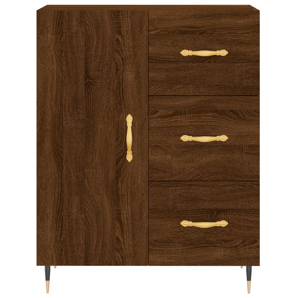Sideboard Braun Eichen-Optik 69,5x34x90 cm Holzwerkstoff