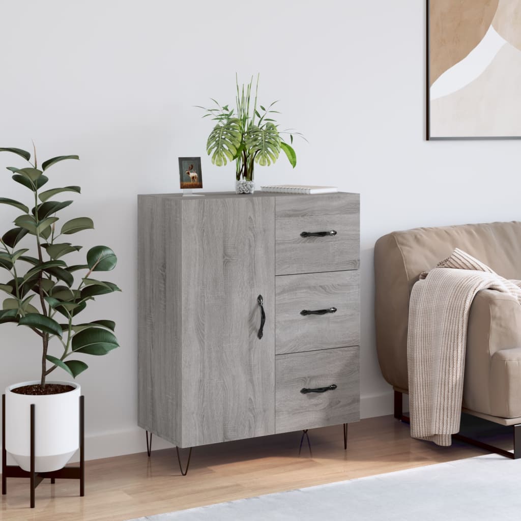 Sideboard Grau Sonoma 69,5x34x90 cm Holzwerkstoff