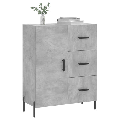 Skænk Beton Grå 69,5x34x90 cm Træ Materiale