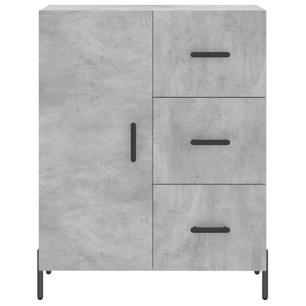Skænk Beton Grå 69,5x34x90 cm Træ Materiale